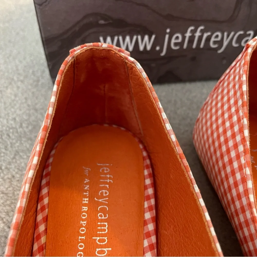 Anthropologie Jeffrey Campbell square-toe Mary Jane flats in orange - Picture 3 of 16